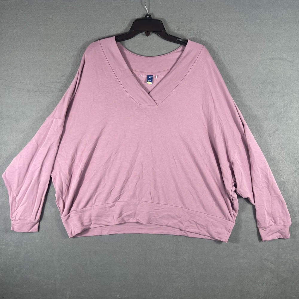 Old‎ Navy Women's 3X Plus Lavender V-Neck Dolman Sleeve Pullover Sweater Top